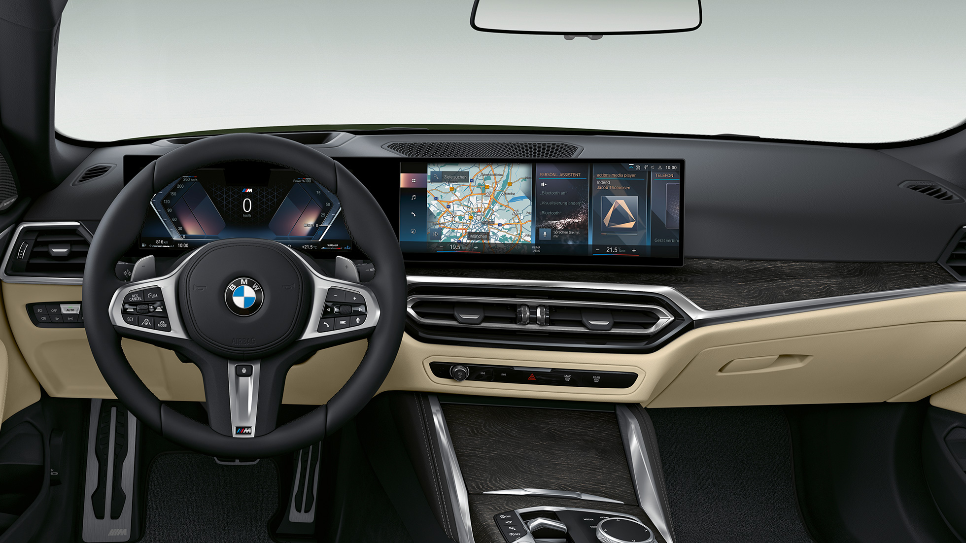 Cockpit BMW 4 Series Convertible Model M Sport G23 2020 BMW 4 Series Convertible G23 2020 Model M Sport interior cockpit