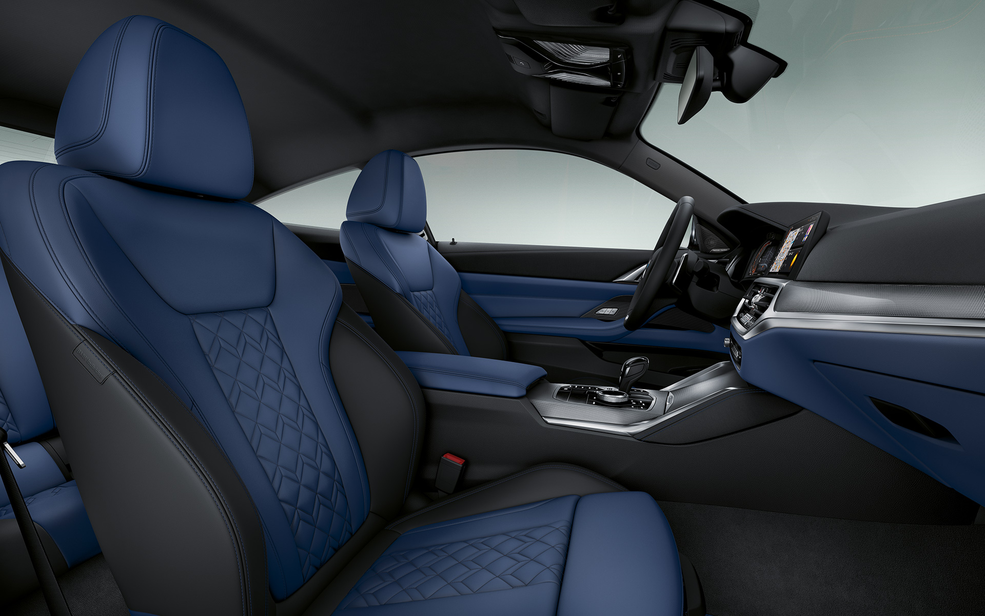 Расширенная отделка кожей BMW Individual 'Merino' в цвете Fjord Blue/Black на BMW 4 серии Coupe Individual 2020 G22 Расширенная отделка кожей BMW Individual 'Merino' в цвете Fjord Blue/Black на BMW 4 серии Coupe Individual 2020 G22