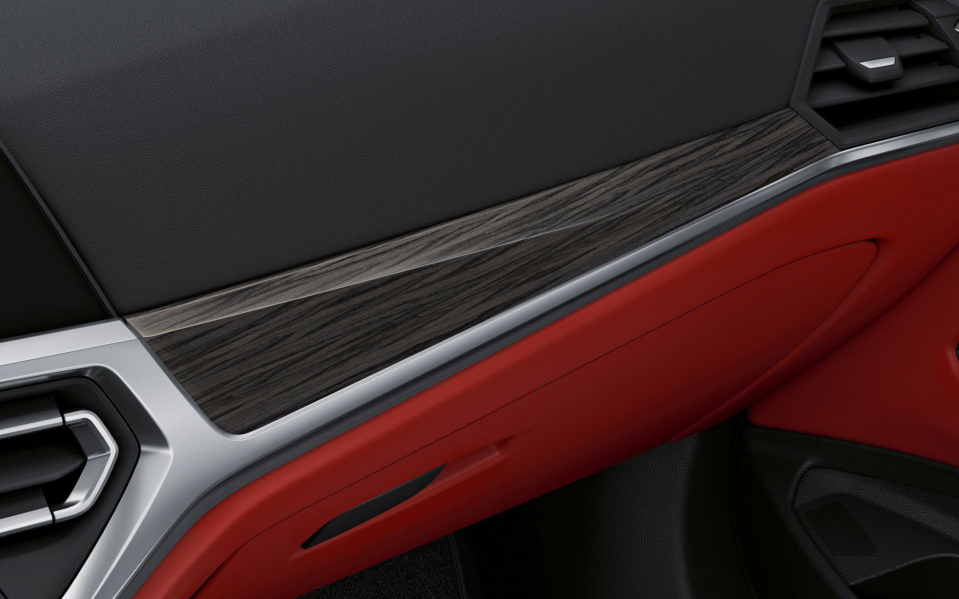 Отделка салона Fine wood на BMW 4 серии Coupe Individual G22 2020, салон Отделка салона Fine wood с акцентными вставками цвета Pearl Chrome на BMW 4 серии Coupe Individual G22 2020, салон