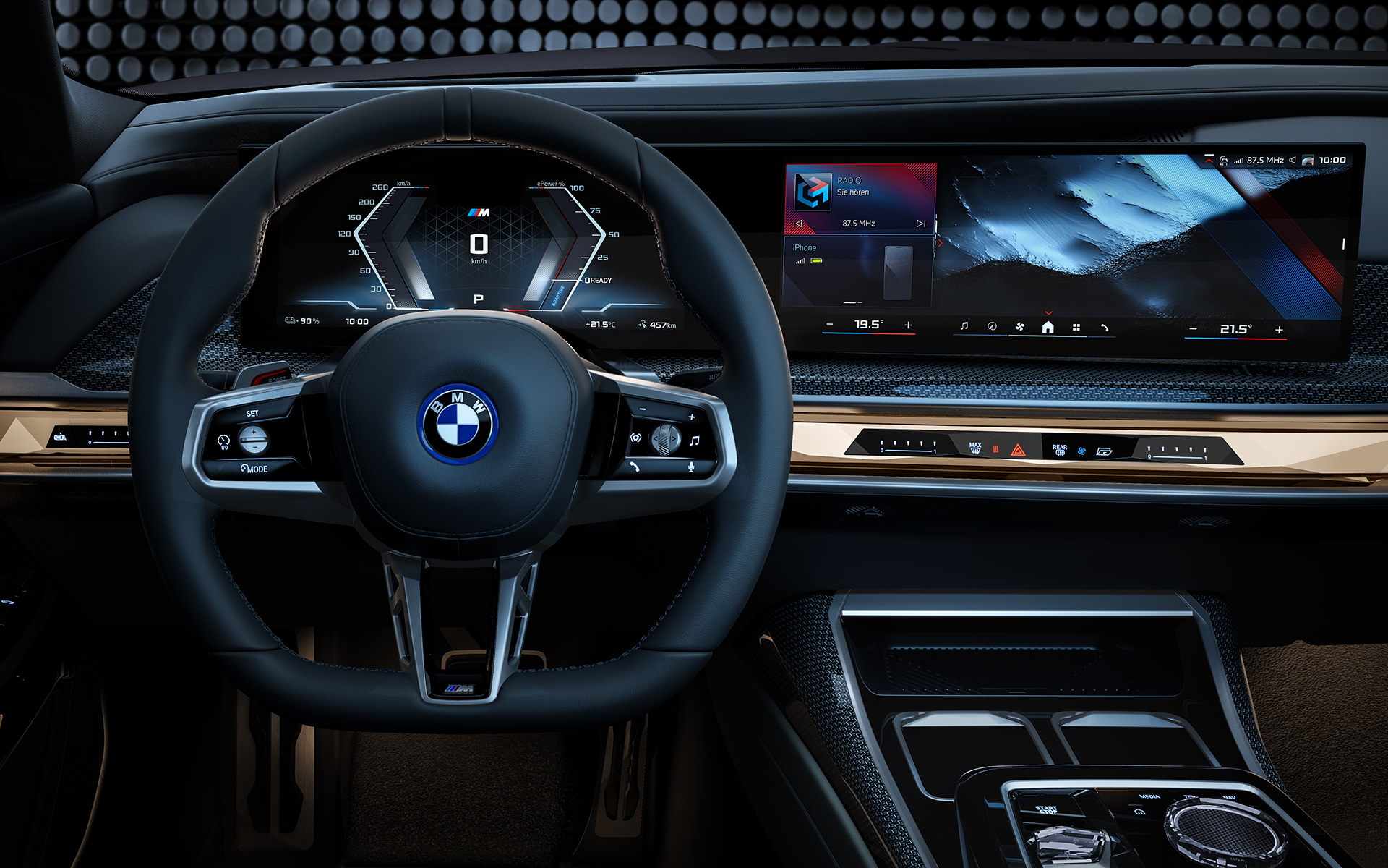 Кожаное рулевое колесо M, BMW i7 M70 xDrive G70 BMW i7 M70 xDrive G70, кожаное рулевое колесо M
