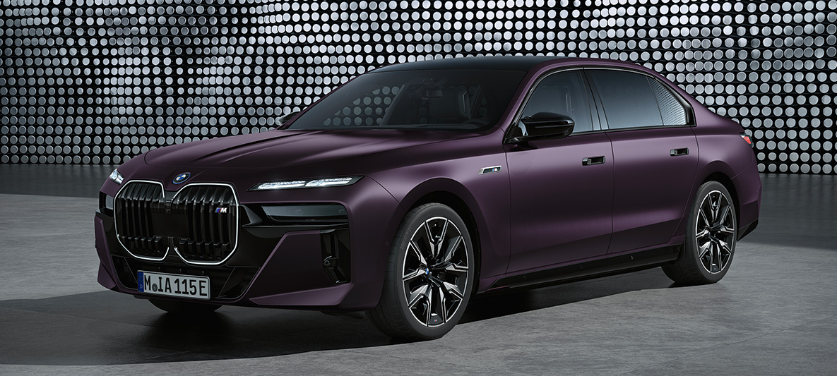 Frozen Purple, специальные лакокрасочные покрытия, автомобили M BMW 7 серии G70 Автомобили M BMW 7 серии G70, специальные лакокрасочные покрытия, Frozen Purple
