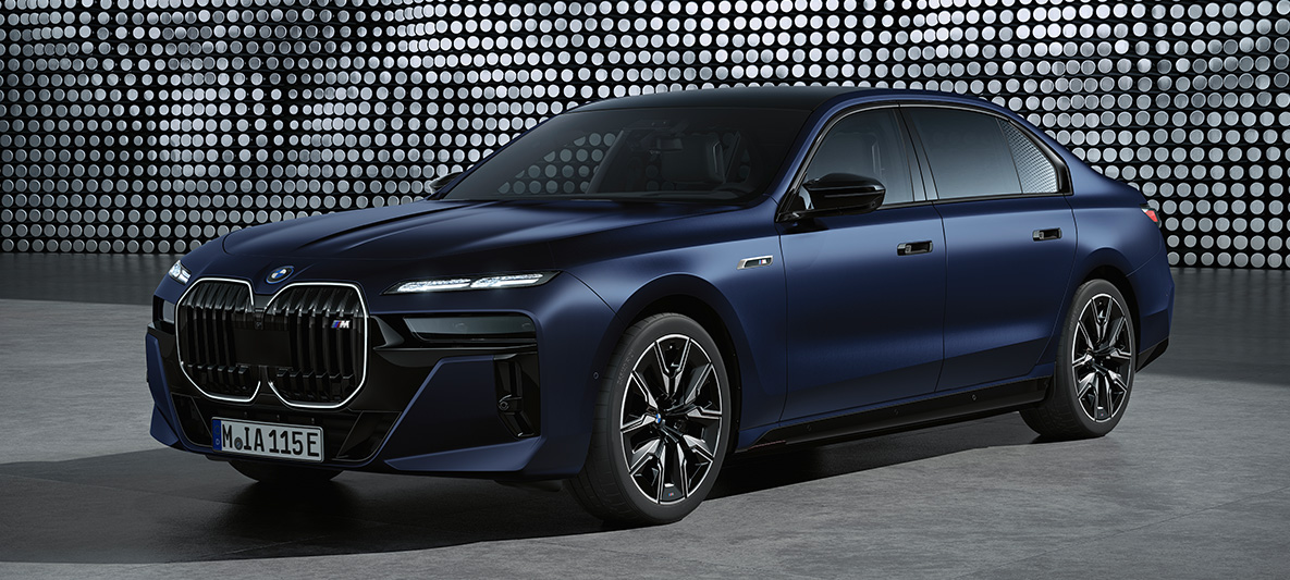 Frozen Tansanite Blue, специальные лакокрасочные покрытия, автомобили M BMW 7 серии G70 Автомобили M BMW 7 серии G70, специальные лакокрасочные покрытия, Frozen Tansanite Blue