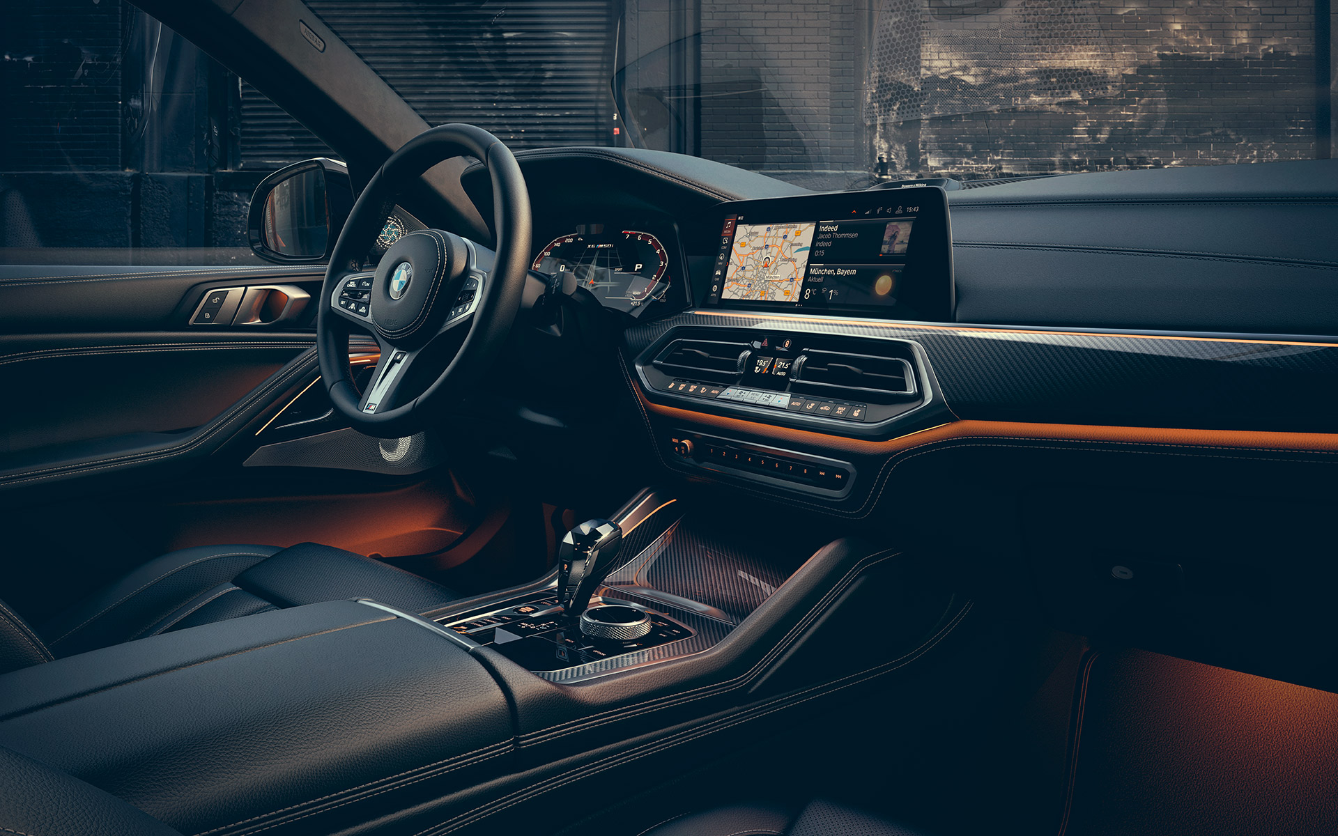 BMW X6 M50i, ориентированный на водителя копит G06 2018 SUV