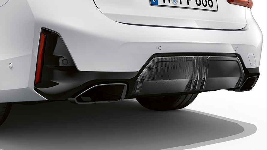 Задний диффузор M Performance, аксессуары BMW M Performance Задний диффузор M Performance, аксессуары BMW M Performance, крупный план
