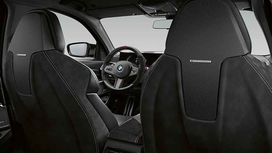 Карбоновая спинка сидений M Performance, аксессуары BMW M Performance Карбоновая спинка сидений M Performance, аксессуары BMW M Performance, крупный план